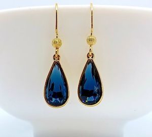 Stunning Montana Blue Swarovski Teardrop Earrings – Wendi Lindsay Jewellery