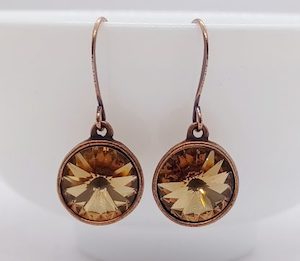 Light Colorado Topaz Swarovski Crystal Copper Earrings – Wendi Lindsay Jewellery