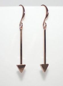 Gorgeous Shiny Rose Gold Arrow Stick Earrings – Wendi Lindsay Jewellery