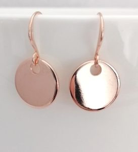 Sweet Shiny Rose Gold Disc Earrings – Wendi Lindsay Jewellery