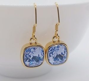 Provence Lavender Swarovski Crystal 10mm Cushion Earrings – Wendi Lindsay Jewellery