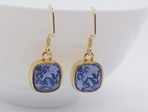 Tanzanite Swarovski Crystal 10mm Cushion Earrings – Wendi Lindsay Jewellery