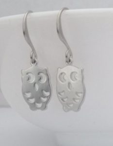 Matte Rhodium Sweet Owl Earrings – Wendi Lindsay Jewellery