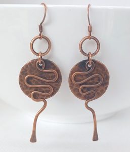 Amazing - Copper Squiggle and Disc Earrings – Wendi Lindsay Jewellery