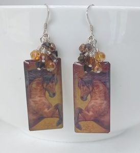 Butterfly Rectangle Resin Handmade Earrings – Wendi Lindsay Jewellery