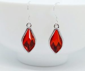 Gorgeous Light Siam Red Swarovski Crystal Flame Earrings – Wendi Lindsay Jewellery