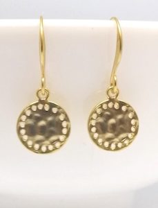 Gorgeous Gold Hammered Disc Earrings – Wendi Lindsay Jewellery