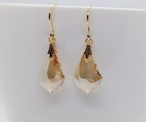 Gorgeous Golden Shadow Swarovski Baroque Earrings – Wendi Lindsay Jewellery