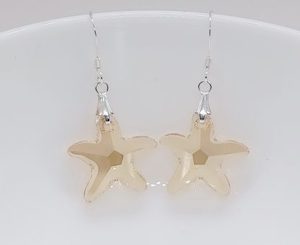 Sweet Golden Shadow Starfish Swarovski Crystal Earrings – Wendi Lindsay Jewellery