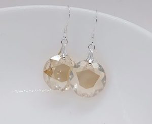 Golden Shadow Swarovski Round Cut Earrings – Wendi Lindsay Jewellery