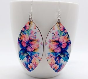 Jewellery: Beautiful Pink Butterfly Handmade Earrings – Wendi Lindsay Jewellery