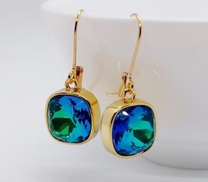 Ocean 12mm Bling Cushion Lever Back Earrings – Wendi Lindsay Jewellery