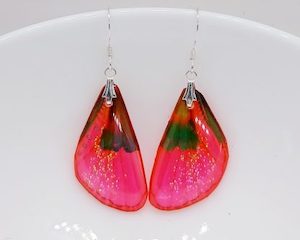 Hot Pink Resin Butterfly Wing Earrings – Wendi Lindsay Jewellery