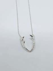 Sterling Silver Antler Necklace