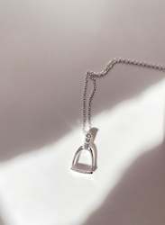 Sterling Silver Stirrup Necklace