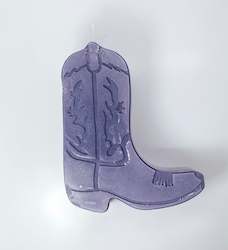 Cowboy Boot Candle - Purple