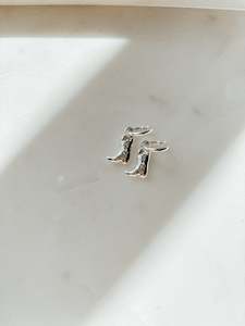 Cowboy Boots Earrings - Sterling Silver