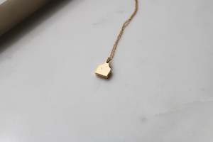 Mini Cattle Tag Necklace - 18ct Gold Plated