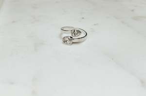 Rings: Sterling Silver Ring with Cubic Zirconia