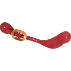 Martin Saddlery - Cowboy Latigo Spur straps Roughout with Heat Colored Buckle