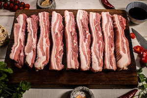 Frozen Pork Belly Slices Boneless / Skinless, Imported Product