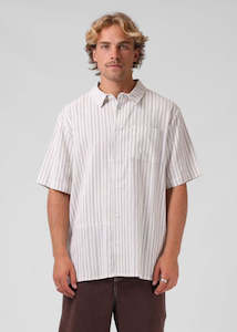 RPM - Pin Stripe Shirt (White/Grey)