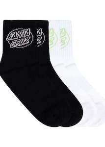 Accessories: Santa Cruz - Oval Dot Mid Sock  (4 pack)