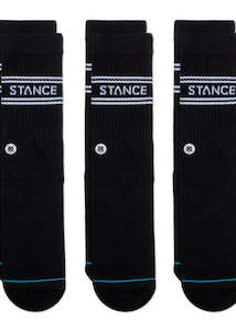 Stance - Basic 3 Pack Crew Socks (Black)