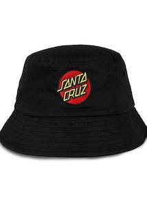 Santa Cruz - Classic Dot Patch Bucket Hat (Black)