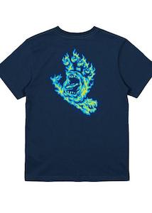 Santa Cruz - Flame Strip Hand Tee