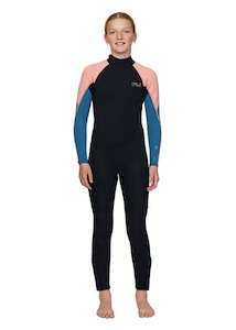 Wetsuits: O'Neill - Girls Reactor 2 Back Zip Full 3/2mm (Peach)