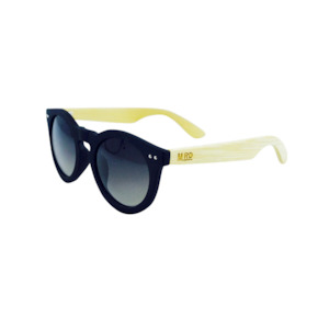 Sunglasses Wooden Arm Grace Kelly Style Black Frame