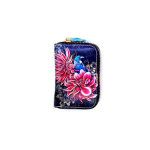 Leather Card Holder - Anita Madhav Tui in Dahlias