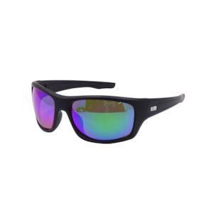 Sunglasses Tradie Style Black Frames with Reflective Lens