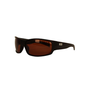 Moana Rd: Sunglasses Tradies Black Frame and Brown Lens