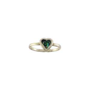 Paua ring heart