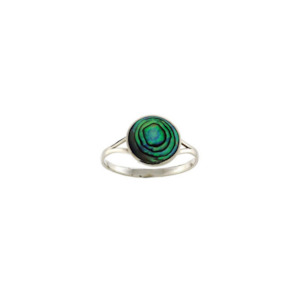 Paua Shell: Paua ring round 10mm