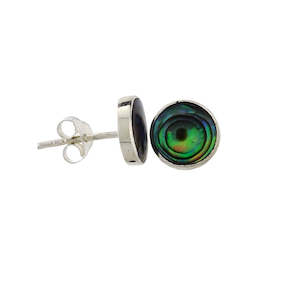 Paua stud earring  round