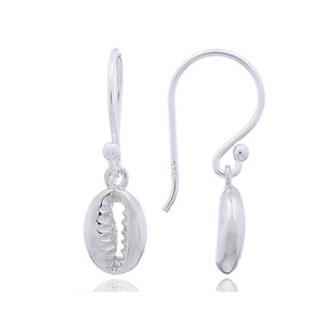 Sterling Silver Cowrie Shell Earrings