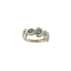 Cats Eye Shell Ring Sterling Silver