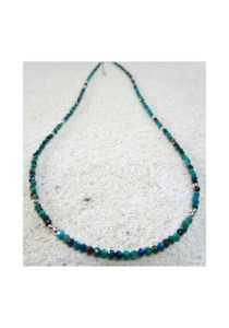 Semi Precious Stone: Chrysocolla Natural Stone Necklace