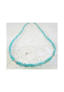 Semi Precious Stone: Amazonite Natural Stone Necklace