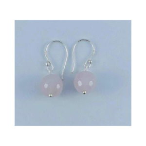 Faceted Rose Quartz Bead Earrings