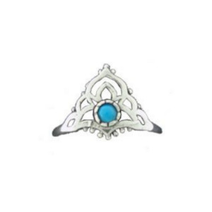 Sterling Silver Rings: Sterling Silver Turquoise Crown Ring