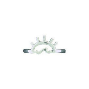 Sterling Silver Sun & Wave Ring