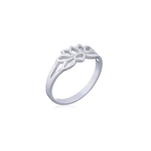 Sterling Silver Rings: Lotus Flower Ring Sterling Silver