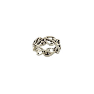 Sterling Silver Rings: Sterling silver Ring cut out Kowhaiwhai pattern