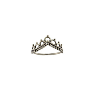 Silver ring crown