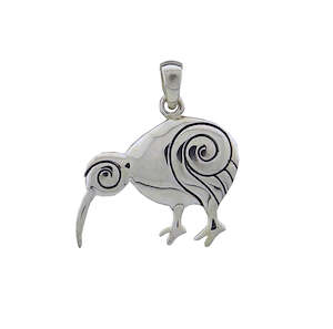 Silver Pendant Kiwi