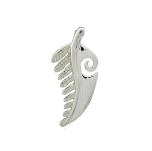 Silver Pendant Fern & Spiral